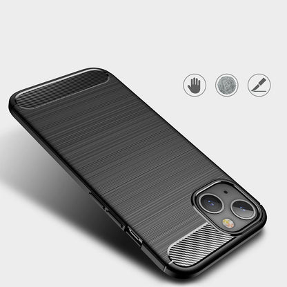 Hülle für Apple iPhone 13 mini, Techsuit, Carbon, Schwarz