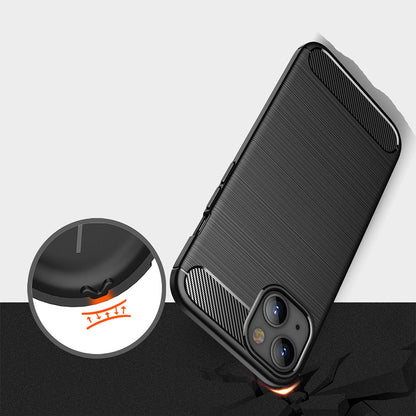 Hülle für Apple iPhone 13 mini, Techsuit, Carbon, Schwarz