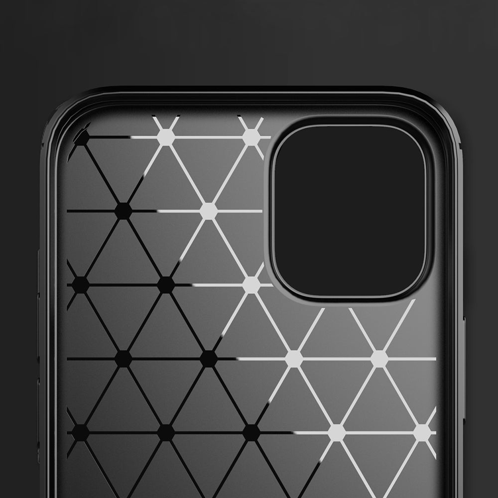Hülle für Apple iPhone 13 mini, Techsuit, Carbon, Schwarz