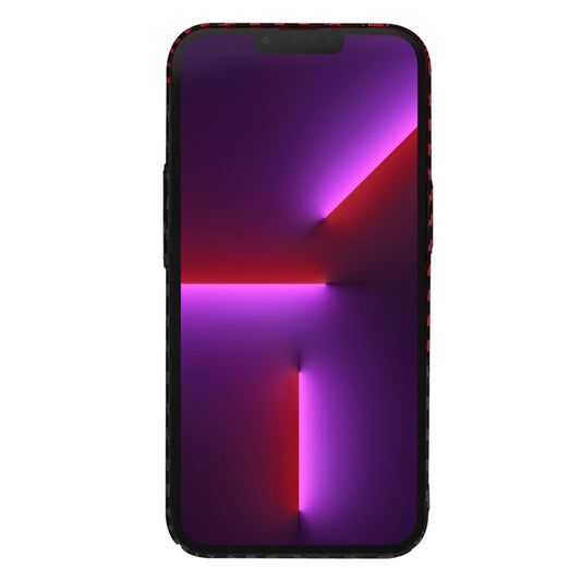 Hülle für Apple iPhone 13 Pro, Techsuit, Carbonite FiberShell, Schwarz Rot