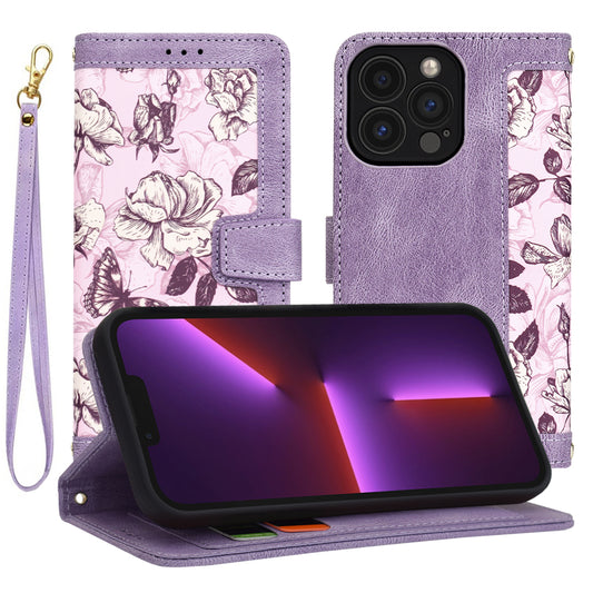 Hülle für Apple iPhone 13 Pro, Techsuit, FlipCraft, Lila