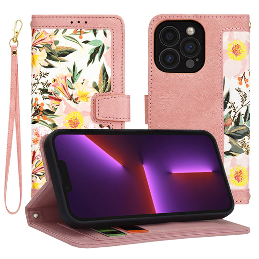 Hülle für Apple iPhone 13 Pro, Techsuit, FlipCraft, Rosa