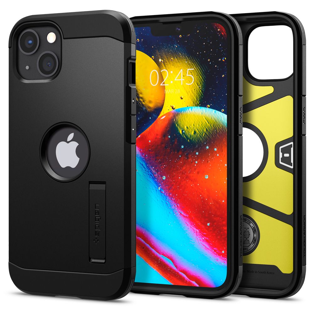 Housse pour Apple iPhone 13, Spigen, Tough Armor, Noire ACS03539