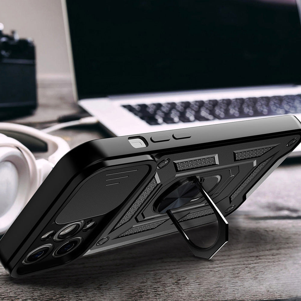 Hülle für Apple iPhone 13, Techsuit, CamShield, Schwarz