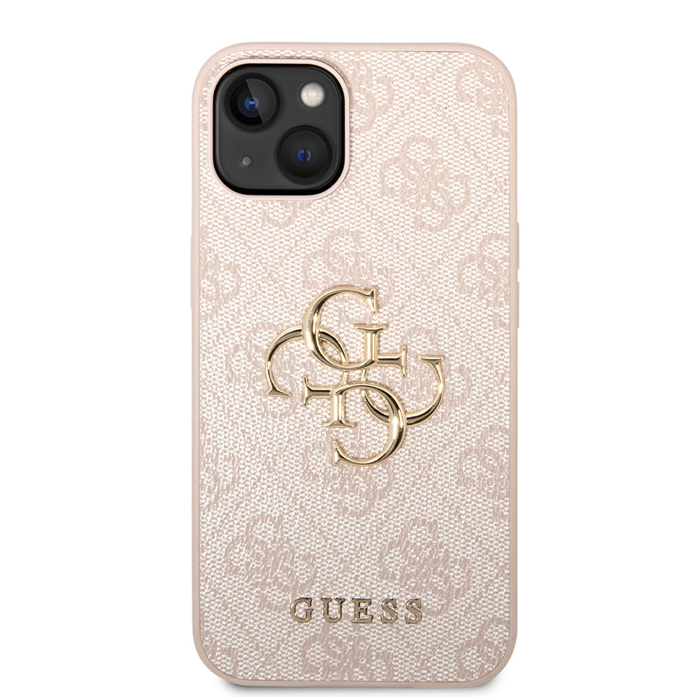 Hoes voor Apple iPhone 14, Guess, 4G Metal Logo, Roze