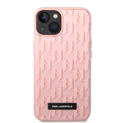 Hülle für Apple iPhone 14 Plus, Karl Lagerfeld, 3D Monogram, Rosa