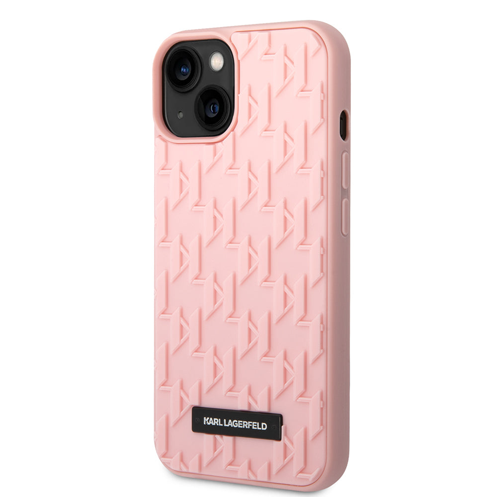 Hülle für Apple iPhone 14 Plus, Karl Lagerfeld, 3D Monogram, Rosa