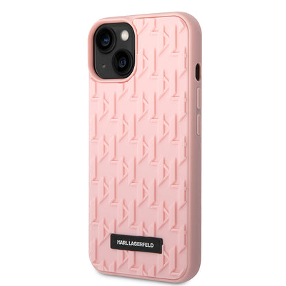 Hülle für Apple iPhone 14 Plus, Karl Lagerfeld, 3D Monogram, Rosa