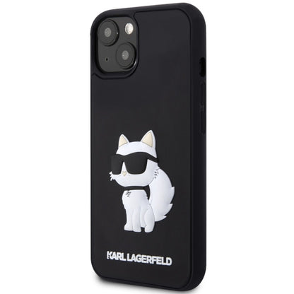 Case for Apple iPhone 14 Plus, Karl Lagerfeld, 3D Rubber Choupette, Black