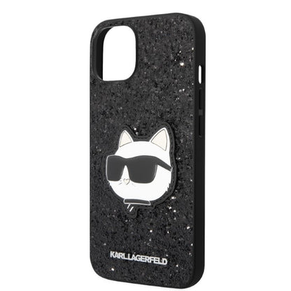 Étui pour Apple iPhone 14 Plus, Karl Lagerfeld, Glitter Choupette Patch, Noir