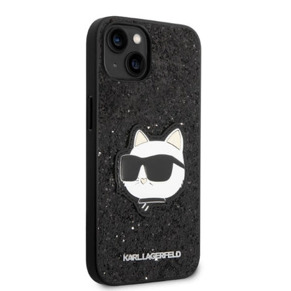 Étui pour Apple iPhone 14 Plus, Karl Lagerfeld, Glitter Choupette Patch, Noir