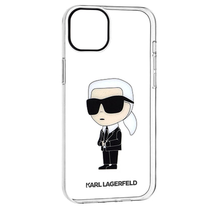 Étui pour Apple iPhone 14 Plus, Karl Lagerfeld, Ikonik Karl, Transparent