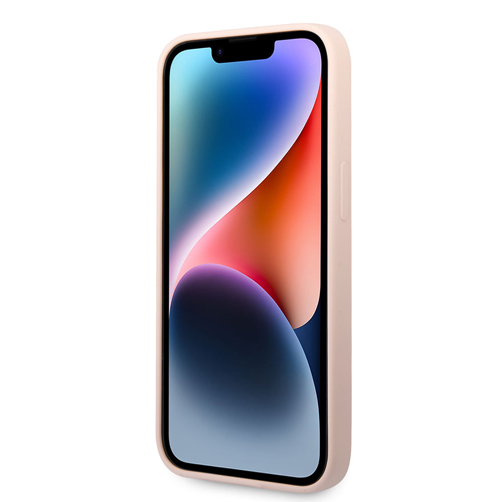 Étui pour Apple iPhone 14 Plus, Karl Lagerfeld, Silicone Body Choupette, Rose