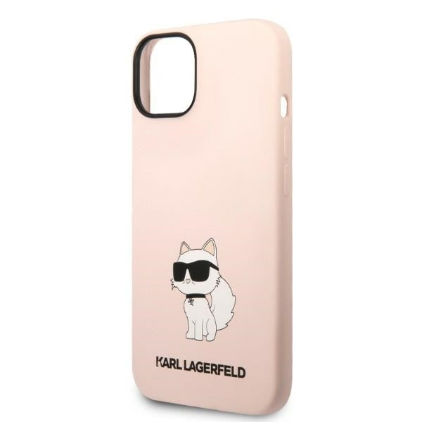 Hoes voor Apple iPhone 14 Plus, Karl Lagerfeld, Silicone Choupette, Roze