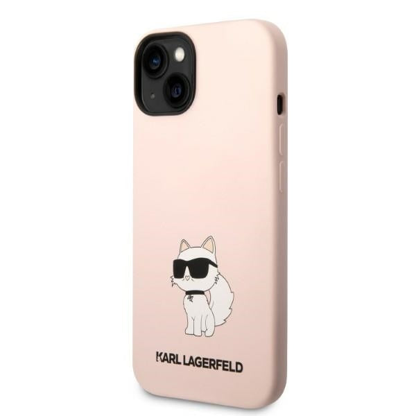 Hoes voor Apple iPhone 14 Plus, Karl Lagerfeld, Silicone Choupette, Roze