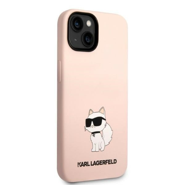 Hoes voor Apple iPhone 14 Plus, Karl Lagerfeld, Silicone Choupette, Roze