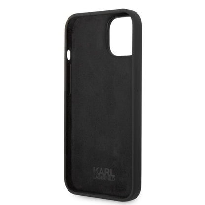 Hoes voor Apple iPhone 14 Plus, Karl Lagerfeld, Silicone Ikonik Karl, Zwart