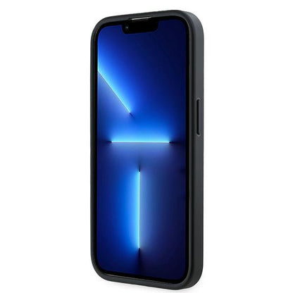 Hoes voor Apple iPhone 14 Pro, Karl Lagerfeld, Diagonal Quilted Script, Zwart