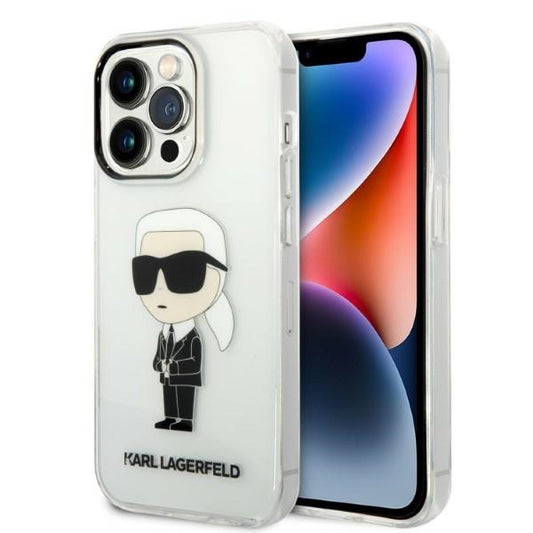 Hoes voor Apple iPhone 14 Pro, Karl Lagerfeld, IML Ikonik NFT, Transparant