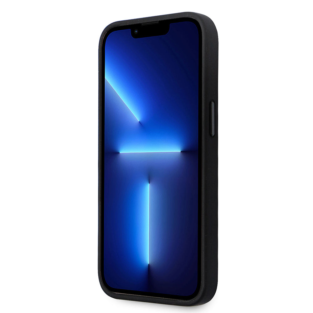 Hoes voor Apple iPhone 14 Pro, Karl Lagerfeld, Silicone Choupette Metal, Zwart