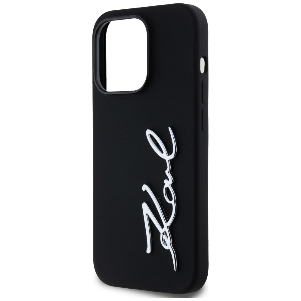 Case for Apple iPhone 14 Pro, Karl Lagerfeld, Silicone Karl Script, Black