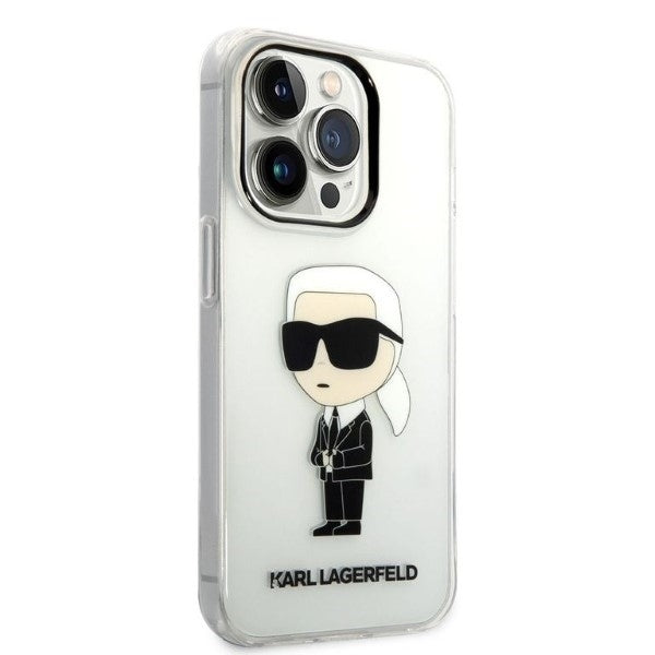 Hülle für Apple iPhone 14 Pro Max, Karl Lagerfeld, Ikonik Karl, Transparent