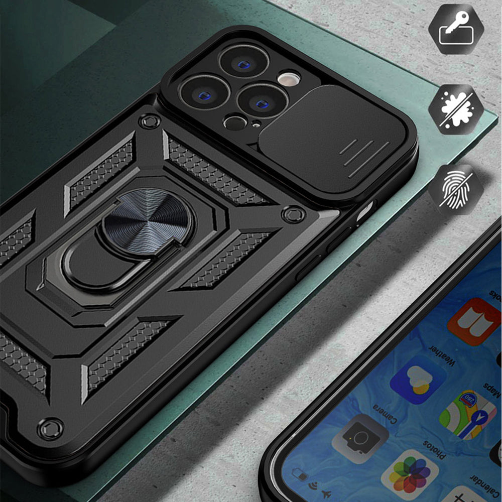 Coque pour Apple iPhone 14 Pro Max, Techsuit, CamShield, Noire