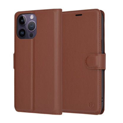 Coque pour Apple iPhone 14 Pro Max, Techsuit, Leather Folio, Marron