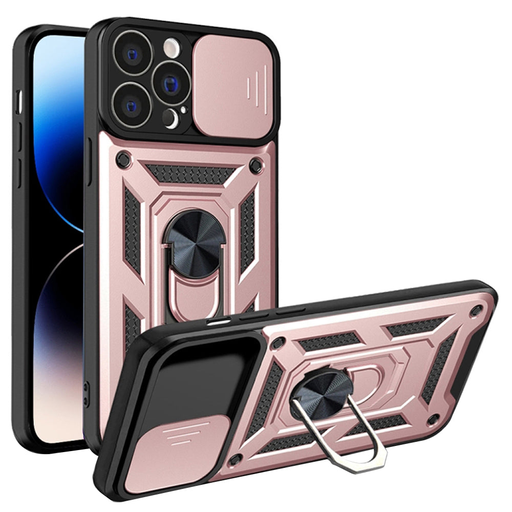 Hoes voor Apple iPhone 14 Pro, Techsuit, CamShield, Roze