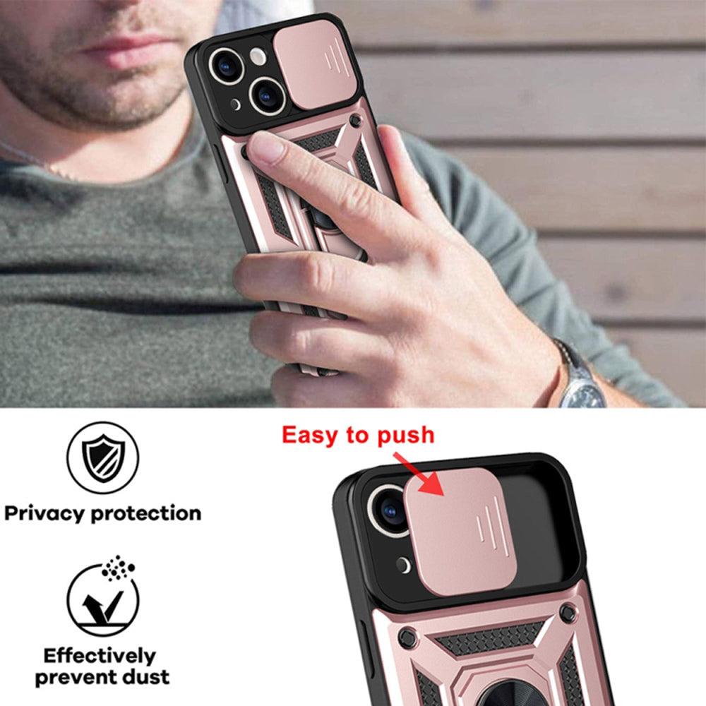 Hoes voor Apple iPhone 14 Pro, Techsuit, CamShield, Roze