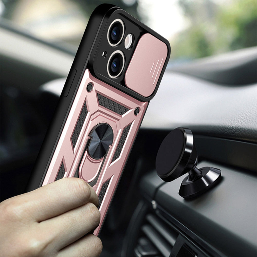 Hoes voor Apple iPhone 14 Pro, Techsuit, CamShield, Roze