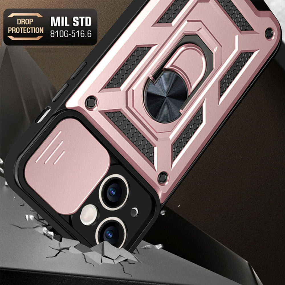 Hoes voor Apple iPhone 14 Pro, Techsuit, CamShield, Roze