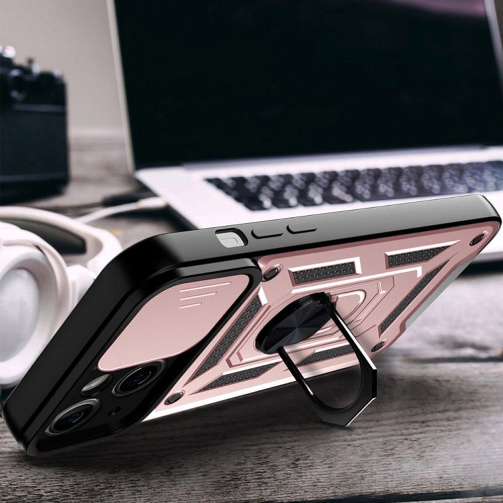 Hoes voor Apple iPhone 14 Pro, Techsuit, CamShield, Roze