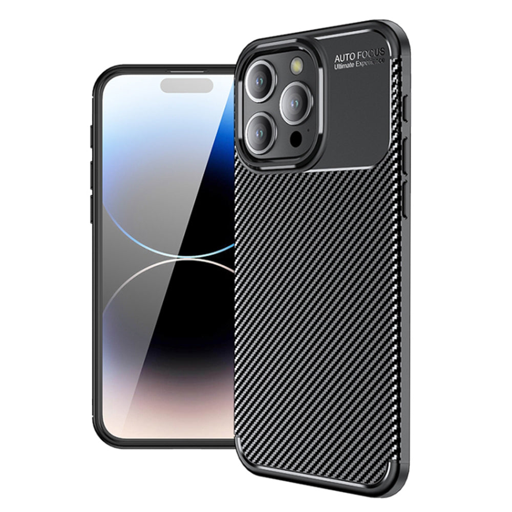 Étui pour Apple iPhone 14 Pro, Techsuit, CarbonFiber, Noir