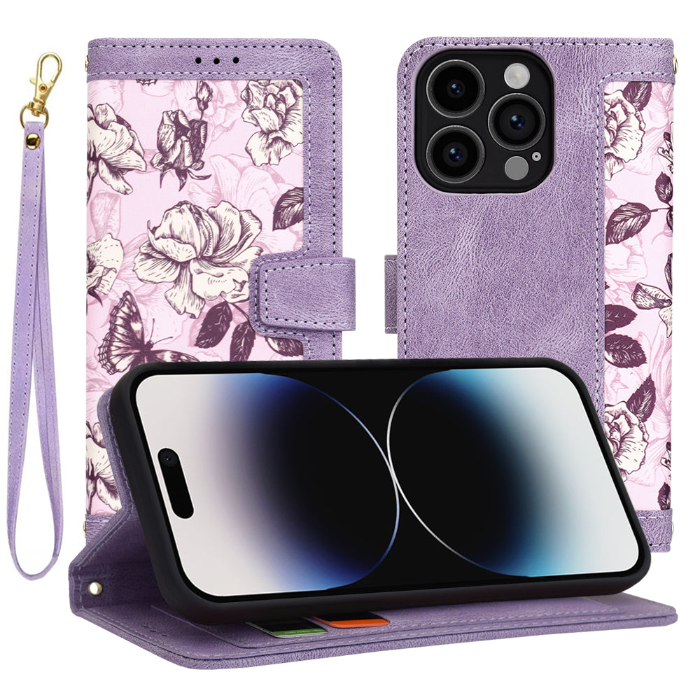 Coque pour Apple iPhone 14 Pro, Techsuit, FlipCraft, Violet