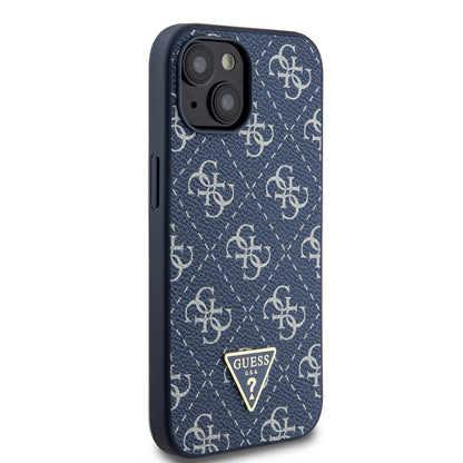 Hoes voor Apple iPhone 15, Guess, 4G Triangle Logo, Blauw