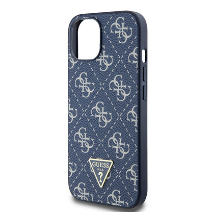 Hoes voor Apple iPhone 15, Guess, 4G Triangle Logo, Blauw