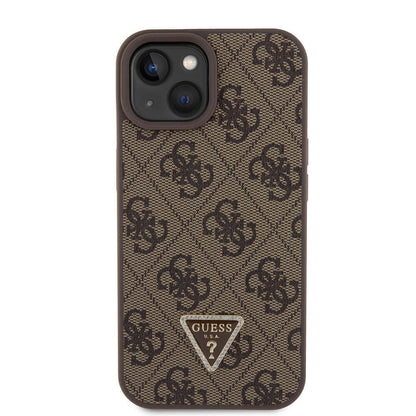 Case for Apple iPhone 15, Guess, Crossbody 4G Metal Logo, Brown