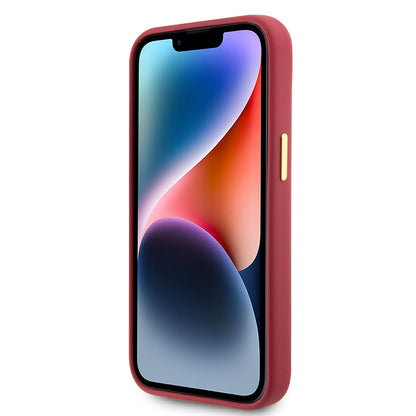 Étui pour Apple iPhone 15, Guess, Script Metal Logo & Frame, Rose