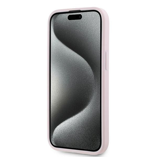 Étui pour Apple iPhone 15, Karl Lagerfeld, Diagonal Quilted Script, Rose