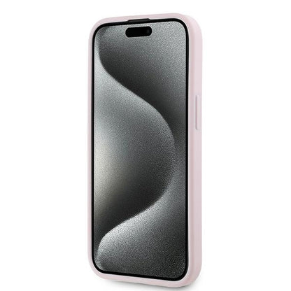 Étui pour Apple iPhone 15, Karl Lagerfeld, Diagonal Quilted Script, Rose