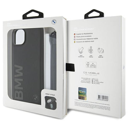 Case for Apple iPhone 15 Plus, BMW, Signature Wordmark Cord, Black