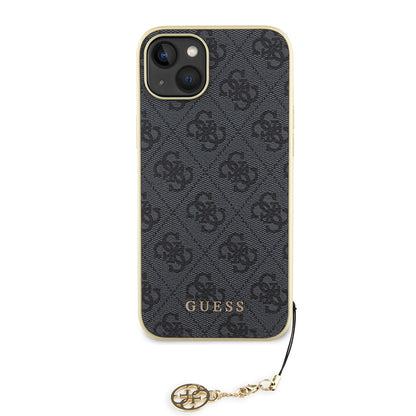 Étui pour Apple iPhone 15 Plus, Guess, 4G Charm, Gris