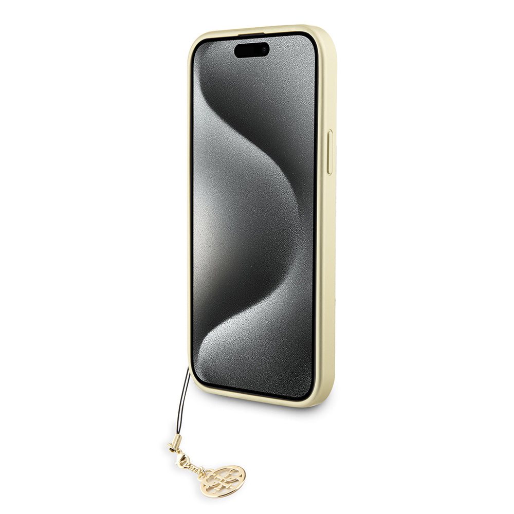 Étui pour Apple iPhone 15 Plus, Guess, 4G Charm, Gris
