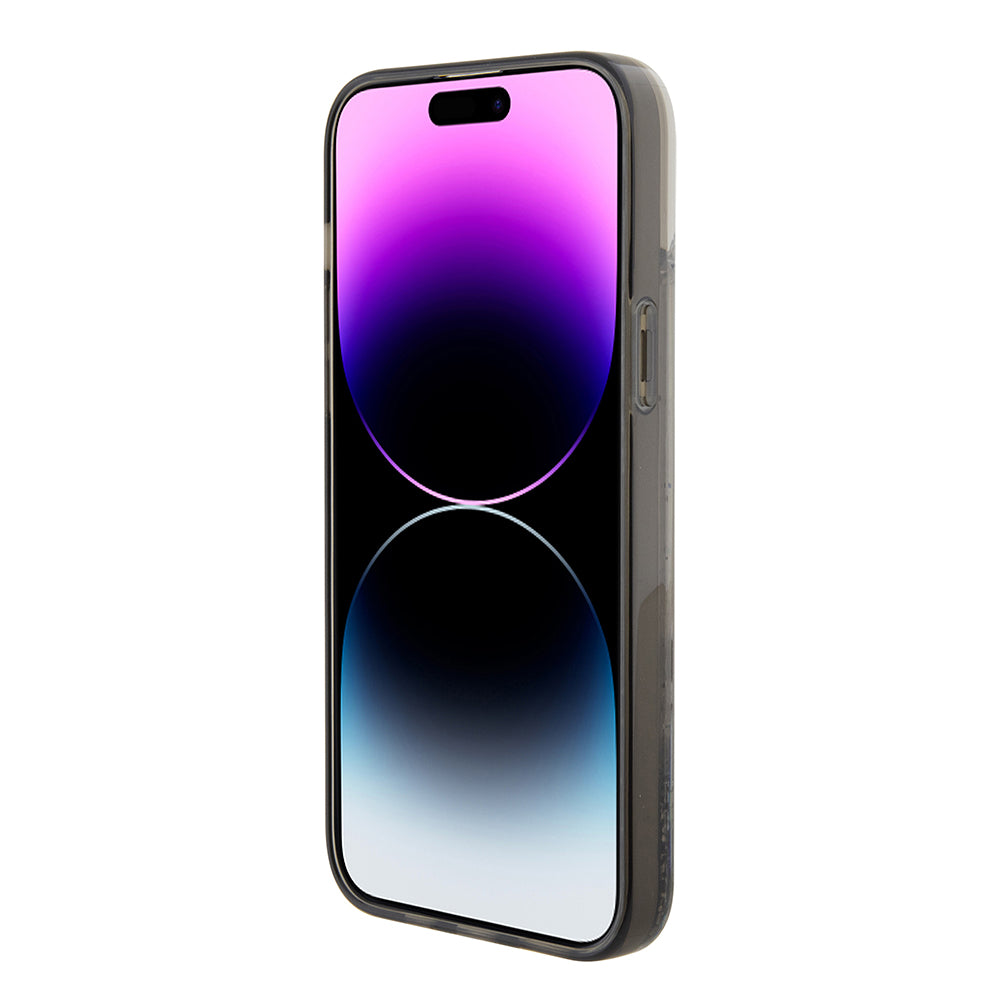 Housse pour Apple iPhone 15 Plus, Karl Lagerfeld, Liquid Glitter Choupette, Transparente