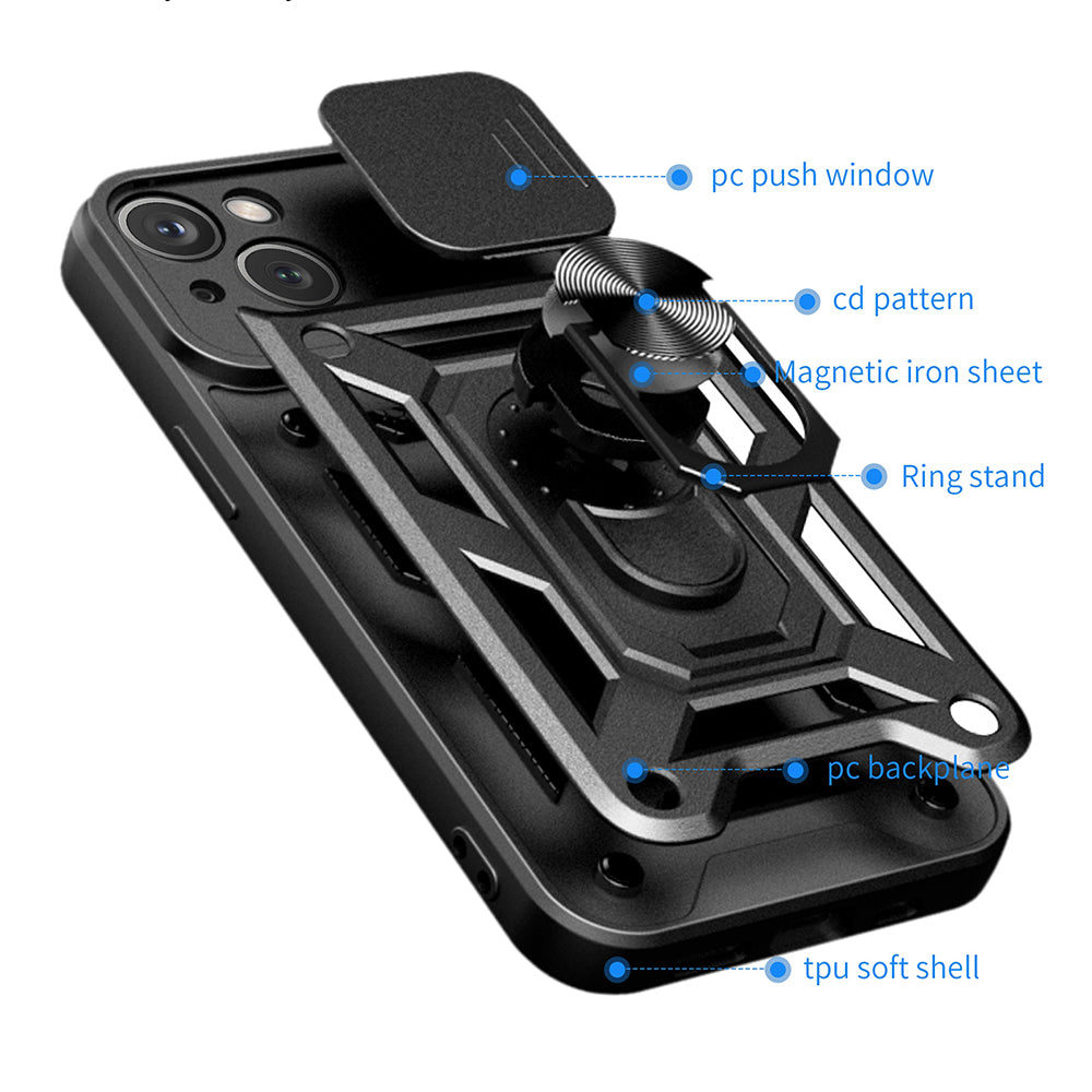 Coque pour Apple iPhone 15 Plus, Techsuit, CamShield, Bleue