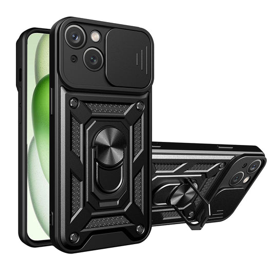 Hülle für Apple iPhone 15 Plus, Techsuit, CamShield, Schwarz