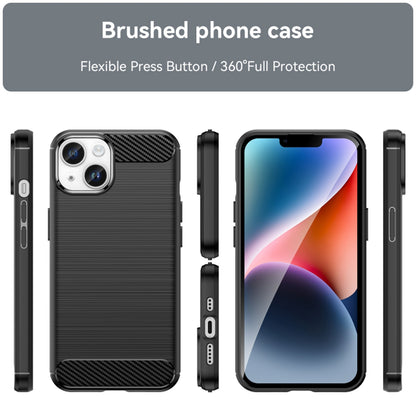 Hülle für Apple iPhone 15 Plus, Techsuit, Carbon, Schwarz