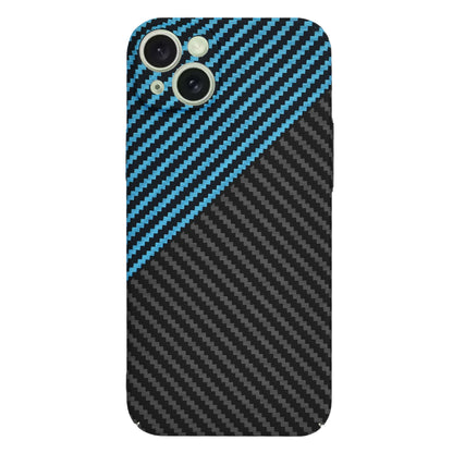 Hülle für Apple iPhone 15 Plus, Techsuit, Carbonite FiberShell, Schwarz Blau