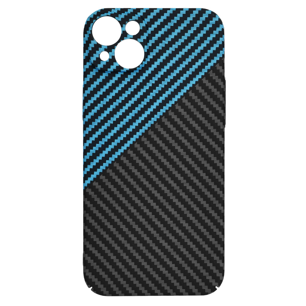 Hülle für Apple iPhone 15 Plus, Techsuit, Carbonite FiberShell, Schwarz Blau